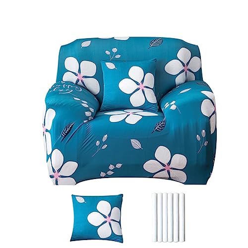 Syarerla 北欧風 ソファカバー 1人掛け 肘付き 肘あり クッションカバー1枚 一体型 そふぁーかばー 柔らかい 犬 猫 キズ防止 ソファー保護カバー 伸縮素材 洗濯可能(カラー#08)