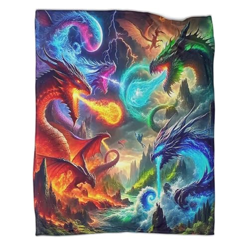 Couverture lit ptérosaure microfibre moelleuse et chaude 150x200cm