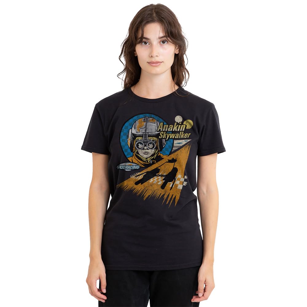 Star Wars Mos ESPA Anakin Ladies T Shirt, Black, Small
