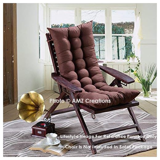 AMZ Microfibre Soft Home Seat Cushion Long Chair Pad Cushion for Indoor/Outdoor Home Office Garden Decor (Brown,48 x 16 Inches,Set of 1)