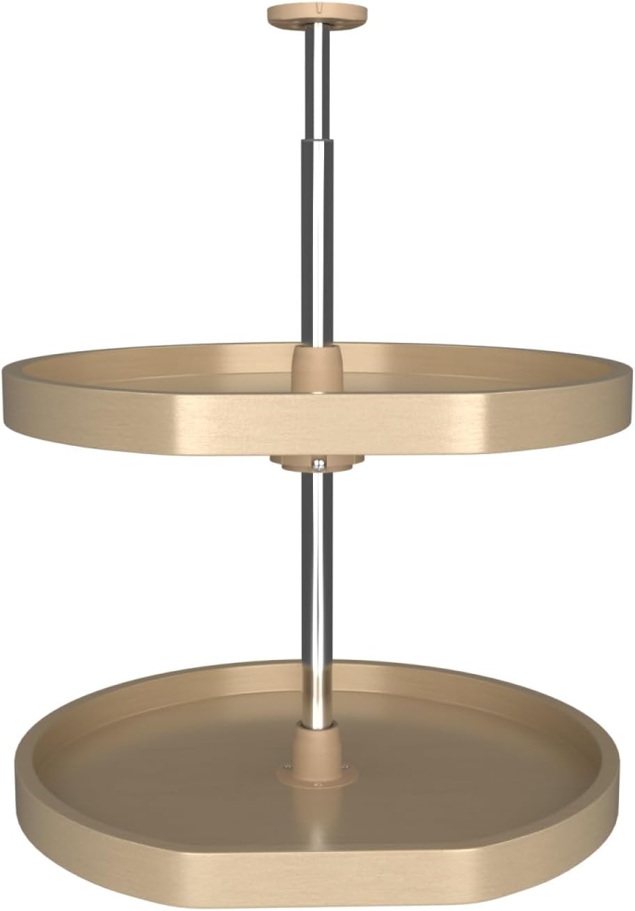 Rev-A-Shelf 20" D-Shape Lazy Susans 2-Shelf, , Natural