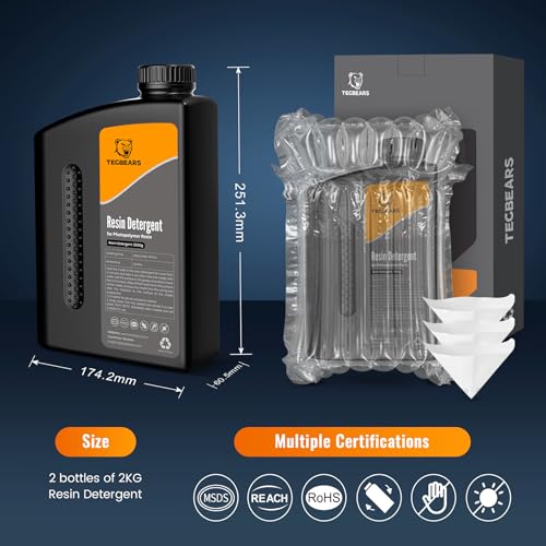 Limpiador de Resina para Impresoras 3D - Detergente Fotopolimérico 4kg - Lavable a Mano. - Fernando Cortés