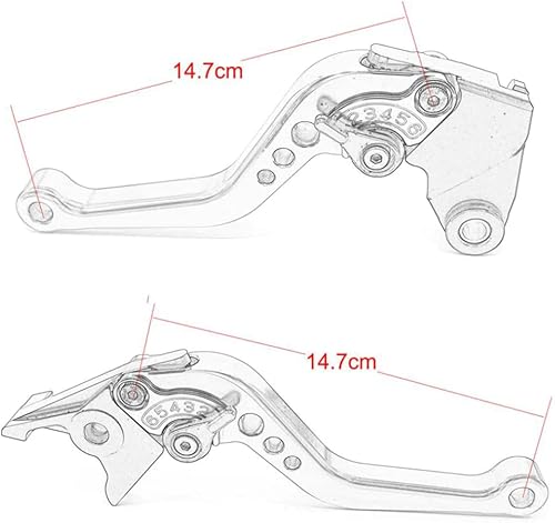 Miniatura 2 de ESPEEDMTC para Yamaha MT-09  SP 2021-2023 Aleación de aluminio CNC modificada Accesorios de palanca de embrague de freno corto ajustable de 6 etapas