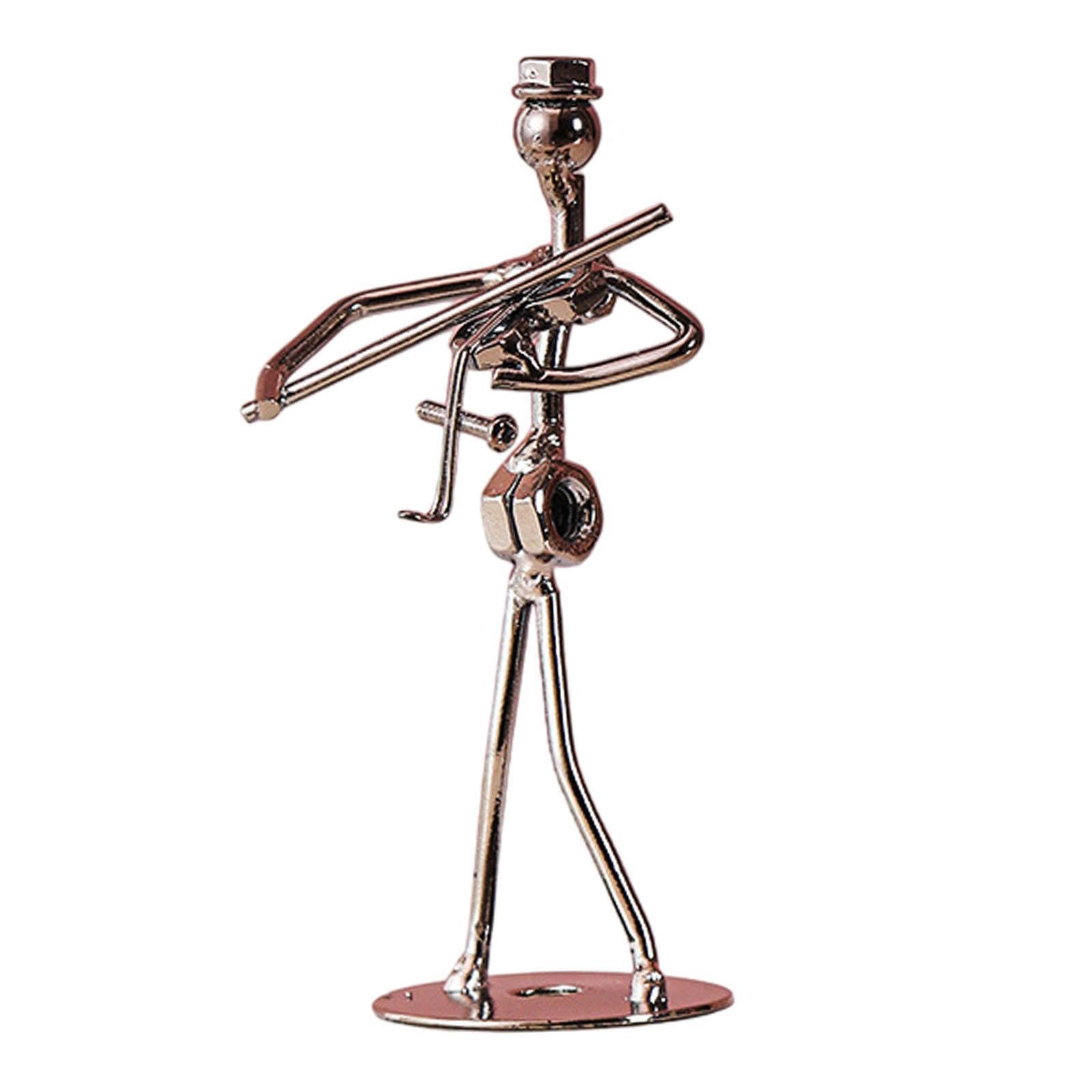 PIXZCSA In Creativity Musician Player Sculpture Collectible Figurine Artistic Masterpiece Musical Man Statue, Violin, 5x13cm