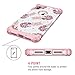 LONTECT Compatible iPhone Xs Max Case Floral 3 in 1 Heavy Duty Hybrid Sturdy High Impact Shockproof Protective Cover Case for Apple iPhone Xs Max 6.5 Display, Pineapple/Rose Gold