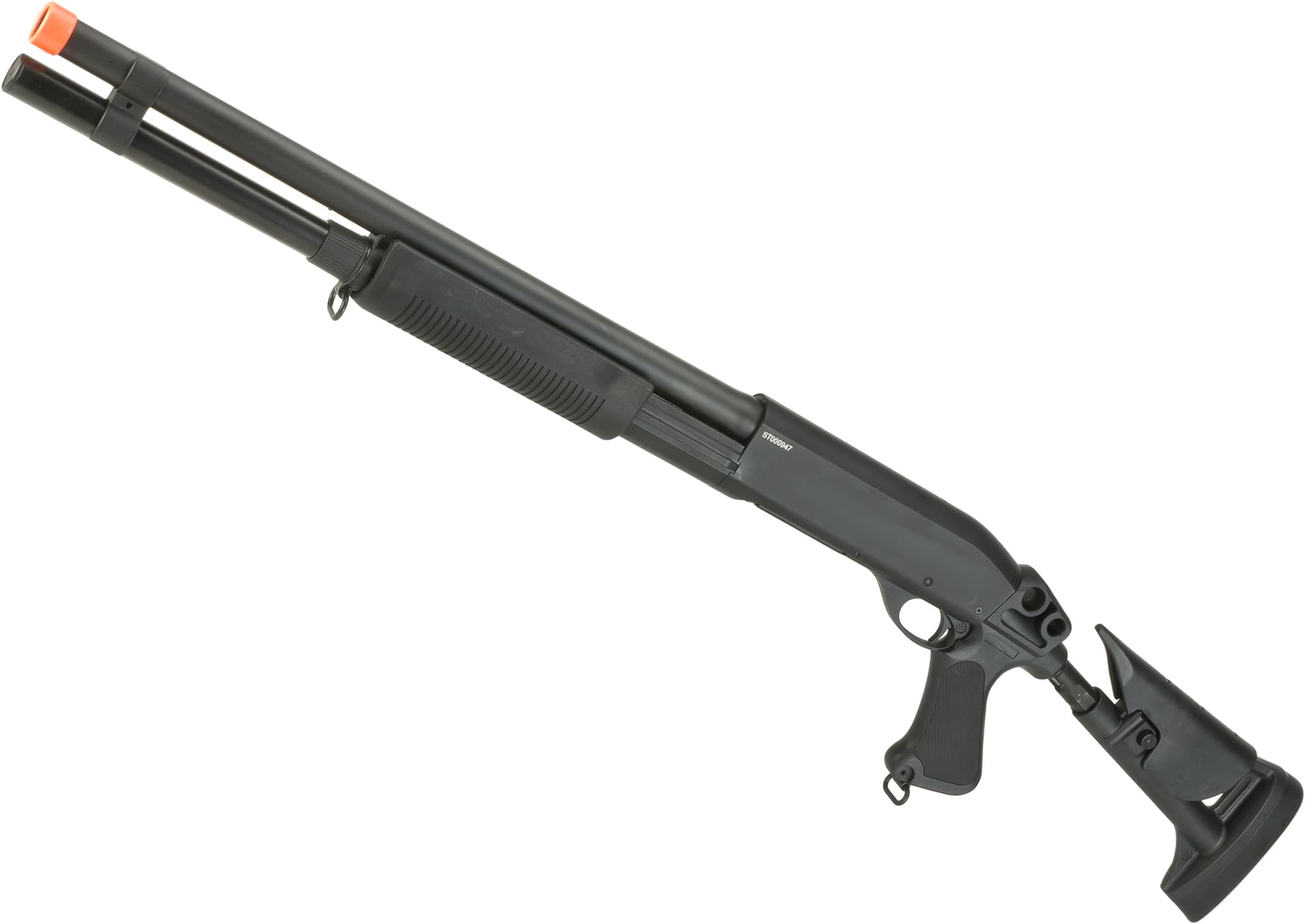 Evike Airsoft - CYMA Standard Metal M870 3-Round Burst Multi-Airsoft Shotshell Loading Airsoft Shotgun (Model: Retractable Stock Metal) - (PID: 60168)