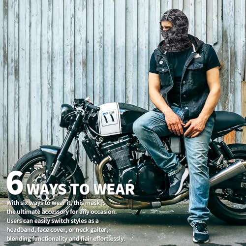Image of FR Face Mask for Men - Fire Resistant Balaclava Welding Head Cover, 100% Cotton Full Face Hood & Neck Protector