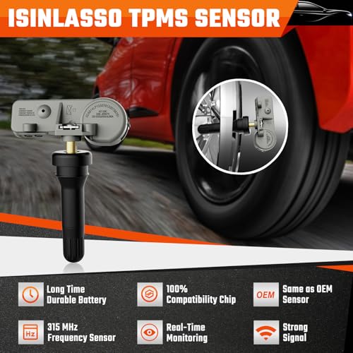 TPMS Sensor, GM 315MHZ Pre-Programmed Tire Pressure Sensors Fit for Chevy Silverado GMC Cadillac Buick Pontiac Saturn Hummber Saab 13581558 13586335 13598771 4pcs - Image 3