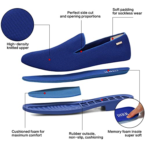 Dirk Dress Shoes For Men Tuxedo Shoes Slip-On Loafer Casual Oxford Shoes Fashion Lightweight Blue #TOP7