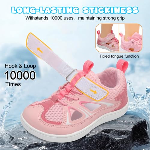 Image of JOINFREE Toddler Sandals Kids Wide Girls Boys Aqua Athletic Sneakers Barefoot Beach Sandals Quicky-Dry Non-slip Outdoor Water Sports Hiking Sandals Summer Water Shoes for Pool River Swim