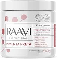 Raavi Creme De Massagem De Pimenta Preta Termoativo 500G