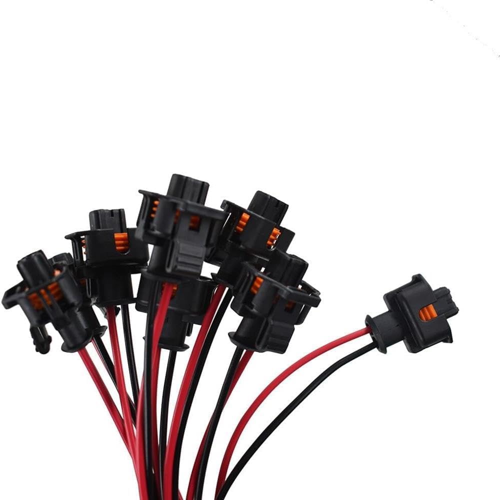8pcs Fuel Injector Connector Pigtail for Universal 6.6L Duramax LLY/LBZ OEM Equivalent Replacement