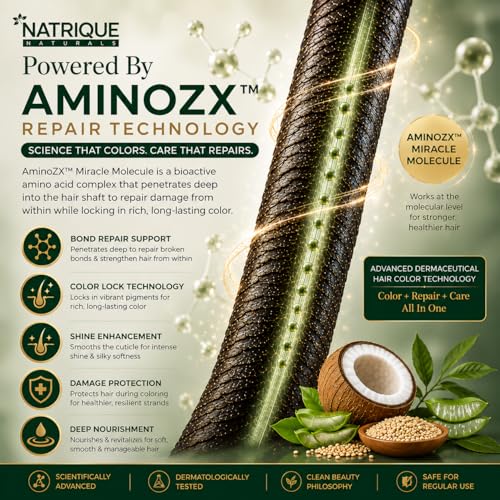 Image of Naturals Gel Hair Color with Amino Peptide Bond-Repair Technology | Ammonia, PPD & Paraben Free | 6 Herbal Extracts | 100% Grey Coverage | pH Balanced | 180gm | Royal Burgundy 3NR