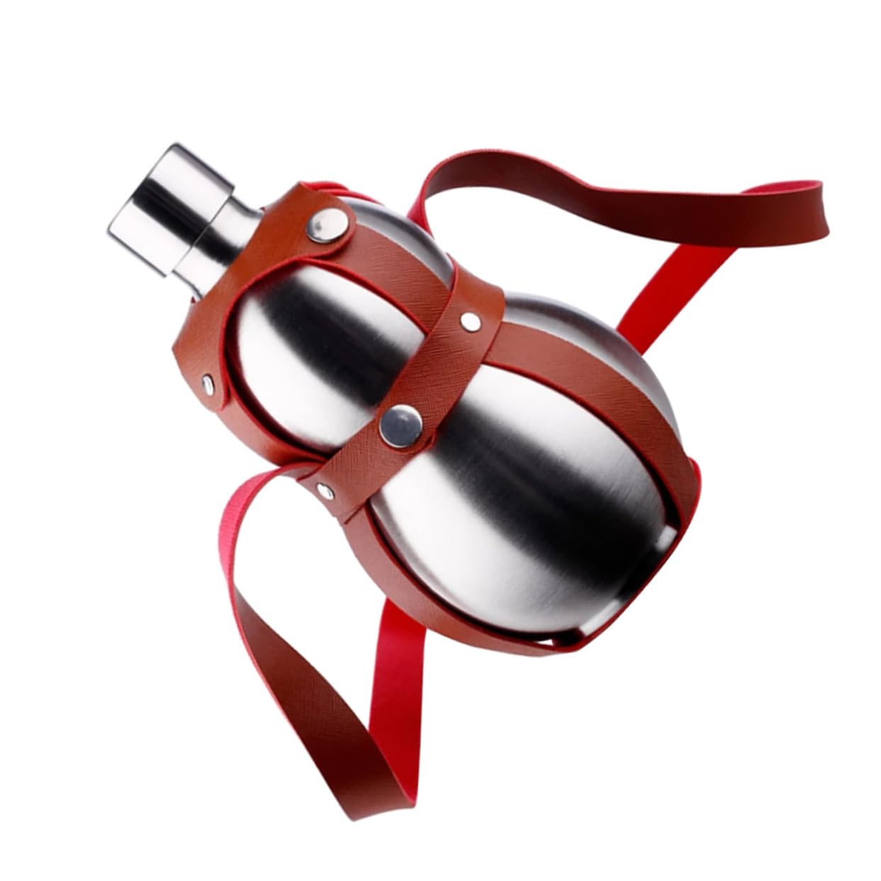 Cabilock Athletic Water Bottle Stainless Steel Flask Portable Wine Bottle Wu Lou Shaped Container Pocket Whiskey Flasks Bottles Wine Carrier Flask (Random Color) Water Flask