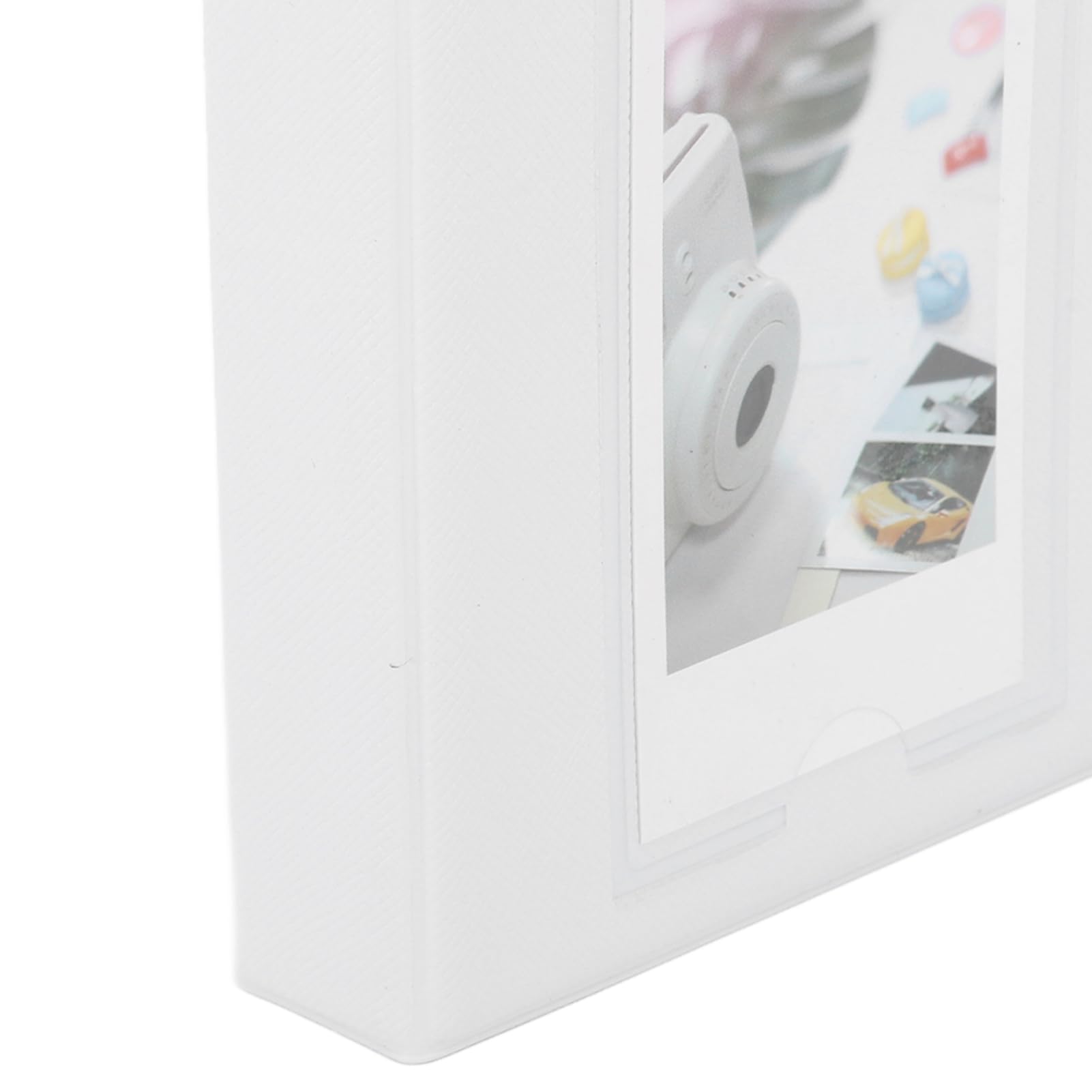 Album Fotograficzny, 64 Kieszenie PU Leather Card Binder Album Fotograficzny, Przenośny 3 w Albumie Fotograficznym Kompatybilny z Mini 12 11 9, DIY Okładka Włóż kieszeń (Biały)