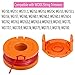 TOPEMAI WA0010 Replacement Trimmer Spool Line 0.065” for Worx WG154 WG163 WG160 WG180 WG175 WG155 WG151 String Trimmer Weed Eater (8 Spools, 2 Caps)
