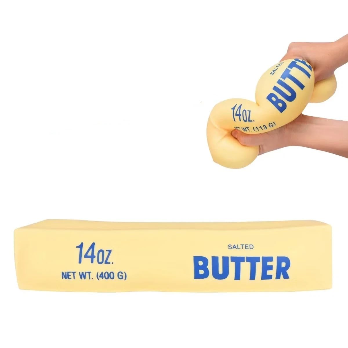 Giant Butter Squishy – Jumbo Squishy Butter Stick, Large & Mini Squeezy Butter Toy, 14oz Stress Relief Slow Rising Fun (1pc*24cm/9.45in)