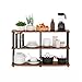 Furinno TURN-N-TUBE Storage Shelves, 3-Tier 47.4 Wide Book Shelf, Corner Shelf, Toolless Open Shelves, for Organization and Storage, Living Room, Garage, Home Office, Light Cherry