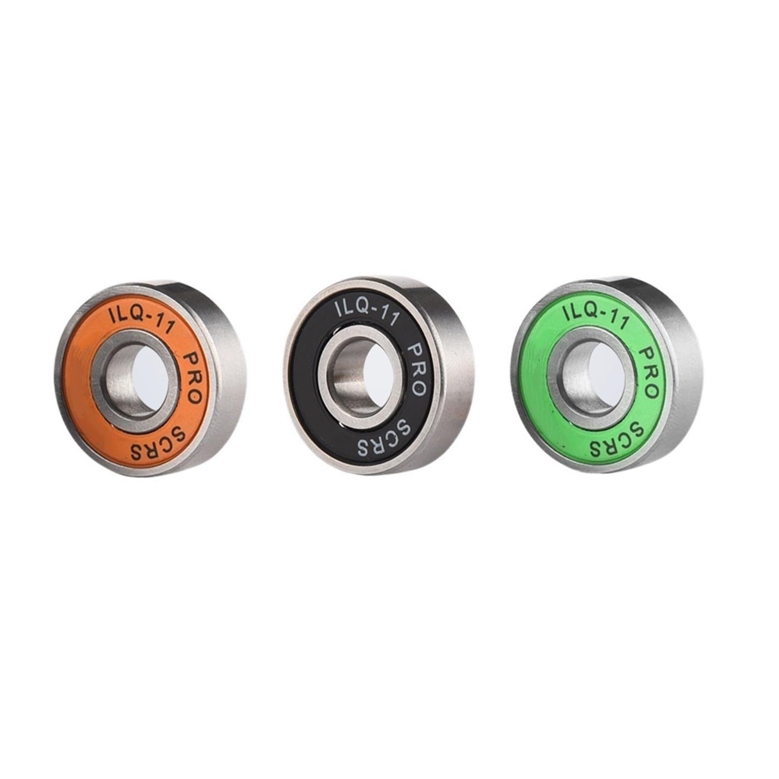 16pcs ILQ-11 608RS Bearing for Inline Speed Skates Shoes Roller Skates 608 Bearings DINGGUANGHE(16pcs Black Bearings)