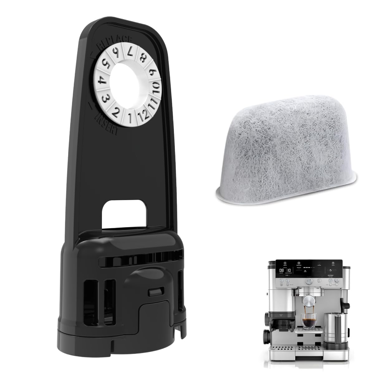 Filter Holder & Water Filter Set Compatible with Ninja Espresso Machine, 1xFilter Holder + 1x Filter