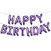 16 inch Happy Birthday White Orange Green Blue Purple Decoration Balloons Baby Shower Letter Foil Ballons Birthday Party Decorations (Foil Purple)