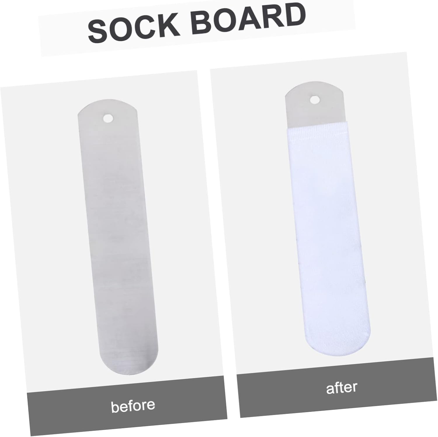 DOITOOL 2pcs Sublimation Sock Jigs for DIY Printing Aluminium Straight Sock Board Heat Press Transfer Accessory for Crafting