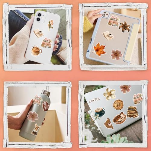 Calcomanías estéticas impermeables y duraderas para personalizar termos, laptops y diarios 5