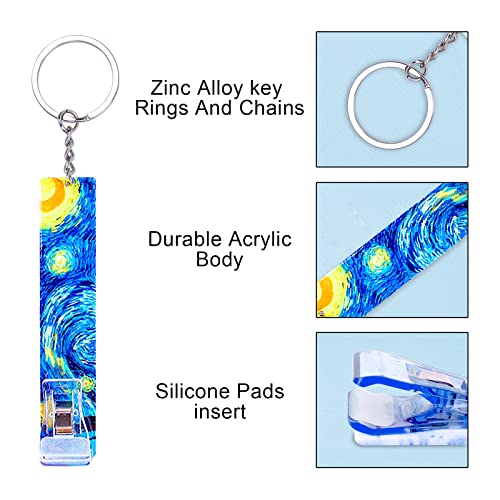 Image of 3PCS Credit Card Puller, Cute Debit Bank Card Grabber for Long Nails ATM Keychain Women with Plastic Clip