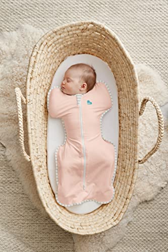 Image of Love To Dream Swaddle UP, Baby Sleep Sack, Twin Zipper For Easy Diaper Changes, Arms UP Position, Hip-Healthy, Lightweight & Breathable, Sleeping Bag, Moderates Ideal Temps 24-27C, 3-6M, Light Pink