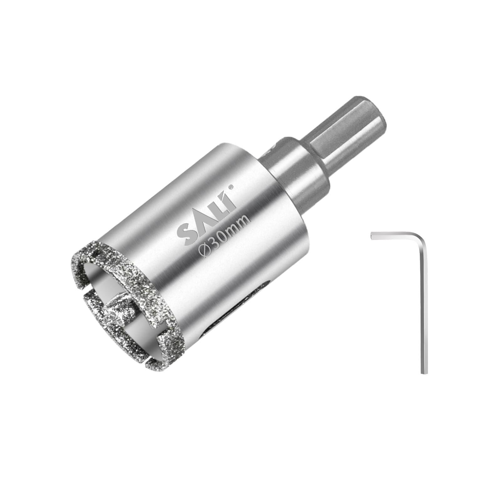 SALI Diamond Drill Bit 30 mm Diamond Hole Saw Drill with Center Guide Bit Glass Hole Saw Core Drill Bit for Glass/Tile/Ceramic/Marble/Limestone/Fiberglass/Porcelain Cutting