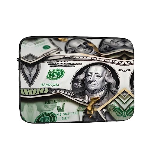 Banknote Patterns Laptop Sleeve Case 15 Inch Suitable For Notebook Computer Tablet Traveling Carrying Simple Case