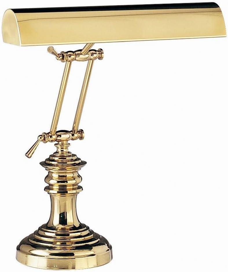 House of Troy P14-204 16-Inch Portable Desk/Piano Lamp, Polished Brass