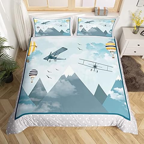 Homewish Kids Airplane Duvet Cover Set Cover