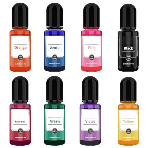 BDBFPAN 8Stück Farbpigmente Für Gießpulver,Farbe Für Gießpulver Gießpulver Farbe Betonpigment Für Gipsbeschichtung DIY Produktion Zementbeschichtung Farbige Pigmente