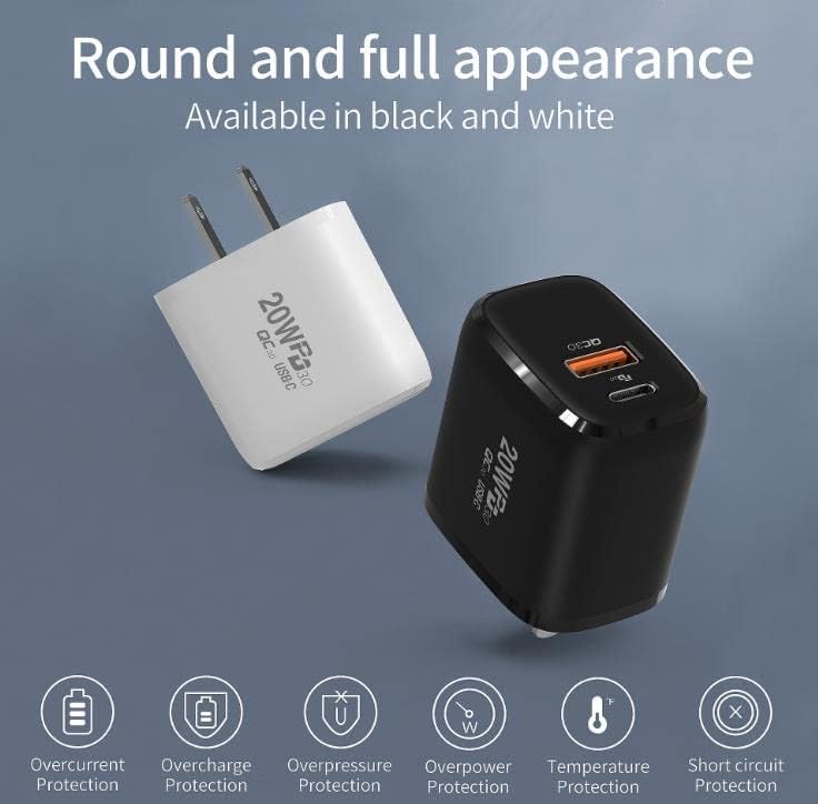 for iphone apple watch series 7 usb c charger block compatible apple watch series 8 for iphone charger block 20w fast charging block charger plug f