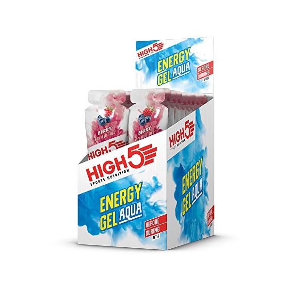 High5 Energy Aqua Liquid Sport Gel aus natürlichem Fruchtsaft - 20 x 66g Beutel, Orange, 1 Stück