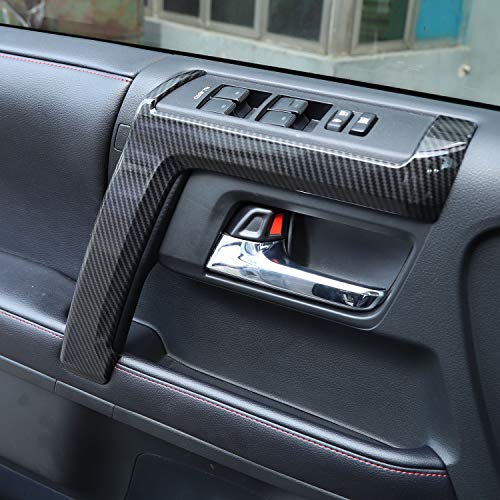 Voodonala for 4Runner Carbon Fiber Inner Door Handle Door Pull Cover Trim Cover Decoration Garnish for Toyota 4Runner Interior Accessories 2010-2025+ 4pcs by Voodonala - Image 5
