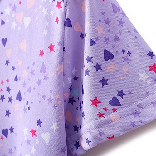 QUCH Nightgowns for women Cotton Womens Nightgown Short Sleeves Sleep Shirts Women's Sleepwear Print Pajama Night Shirts3