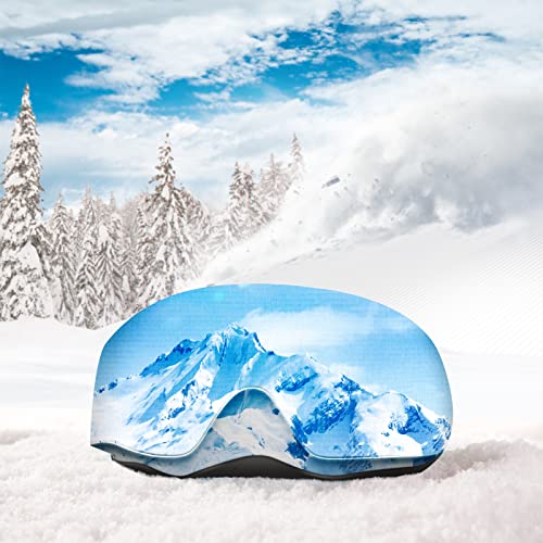 Haull 6 Pcs Ski Snowboard Goggle Cover Protectors Microfiber Protective Cover Sleeve Ski Goggle Case for Travel Storage(Snow Scene) - Thumbnail 5
