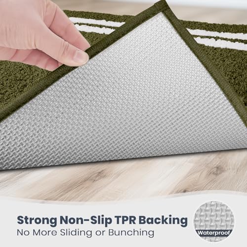 Tapis de bain super absorbant PURRUGS avec dossier antidérapant lavable en machine