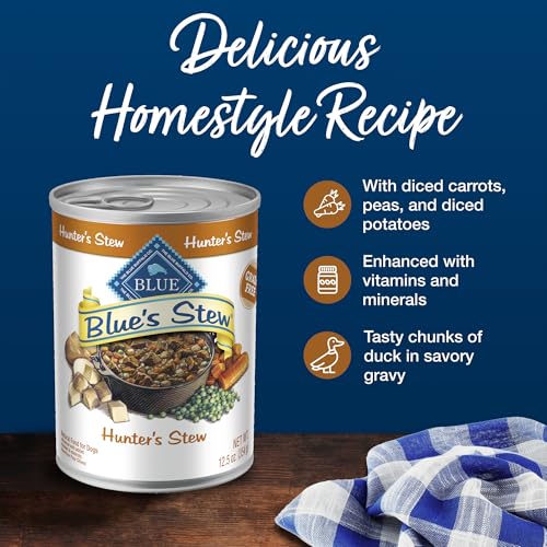 Blue Buffalo Blue's Stew Duck Adult Grain-Free Wet Dog Food, 12.5 oz, 12 ct - image 5