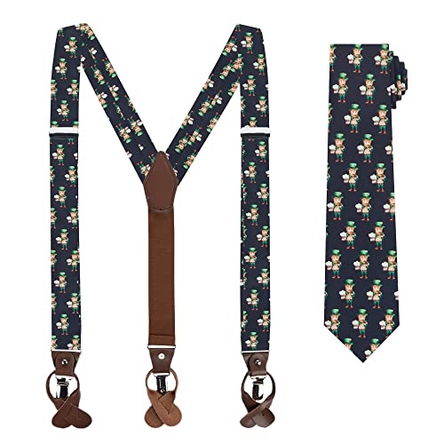 Set de 2 piezas corbata y tirantes para hombre