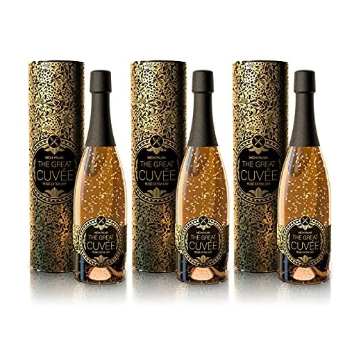 The Great Cuvée Rosé Extra Dry (3 x 0.75 l) - Mit 23 Karat reinem Blattgold und edler Geschenkverpackung