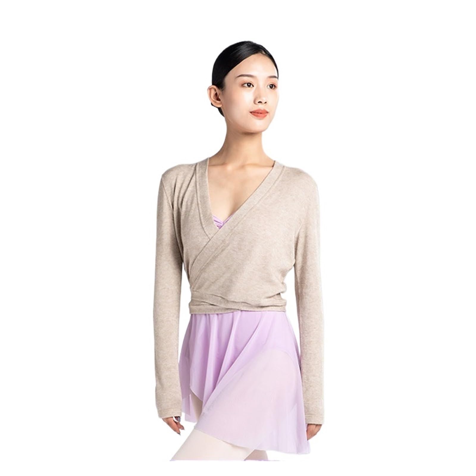 Tanz Cardigan Mädchen Frauen Trikots Lace-up Mantel Ballett Top Kreuz Lange Ärmel Wrap Pullover Ballerina Tanz Warm Up for Win