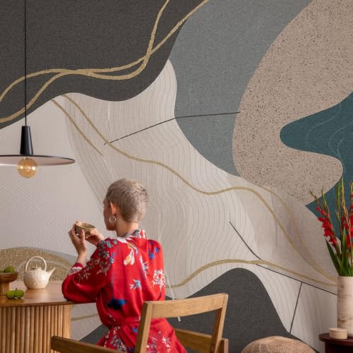 Papier peint intissé pour chambre à coucher déco murale abstraite 250x250