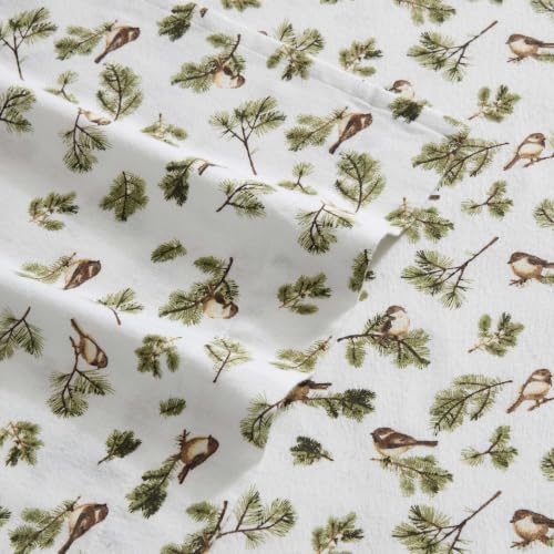 Image of Martha Stewart - Full Cotton Flannel Sheet Set with Pillowcases | Brushed Feel, Breathable Comfort, Deep Pocket Fit, Fully Elasticized Edge, Self-Hem Finish, Machine Washable