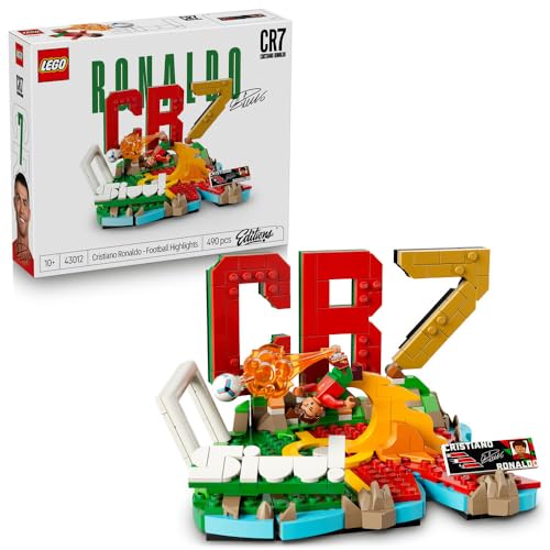 LEGO Editions Cristiano Ronaldo - Fußball-Highlights Spielzeug - 3D Modellbau mit Minifigur zum Sammeln - Kinderzimmer Deko - Geschenk für Jungen, Mädchen ab 10 Jahren und erwachsene Sportfans - 43012