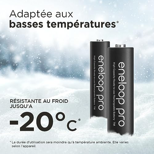 Piles eneloop Pro Ni-MH AA rechargeables Mignon pack de 4 pour usage intensif - 6
