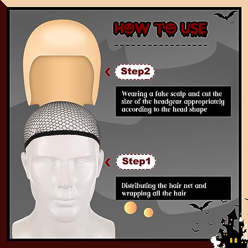 Ceenna 12 Set Bald Caps Bulk Makeup Latex Bald Caps Head Wig Caps for Adults Halloween Theme Party Supplies(Basic Style)