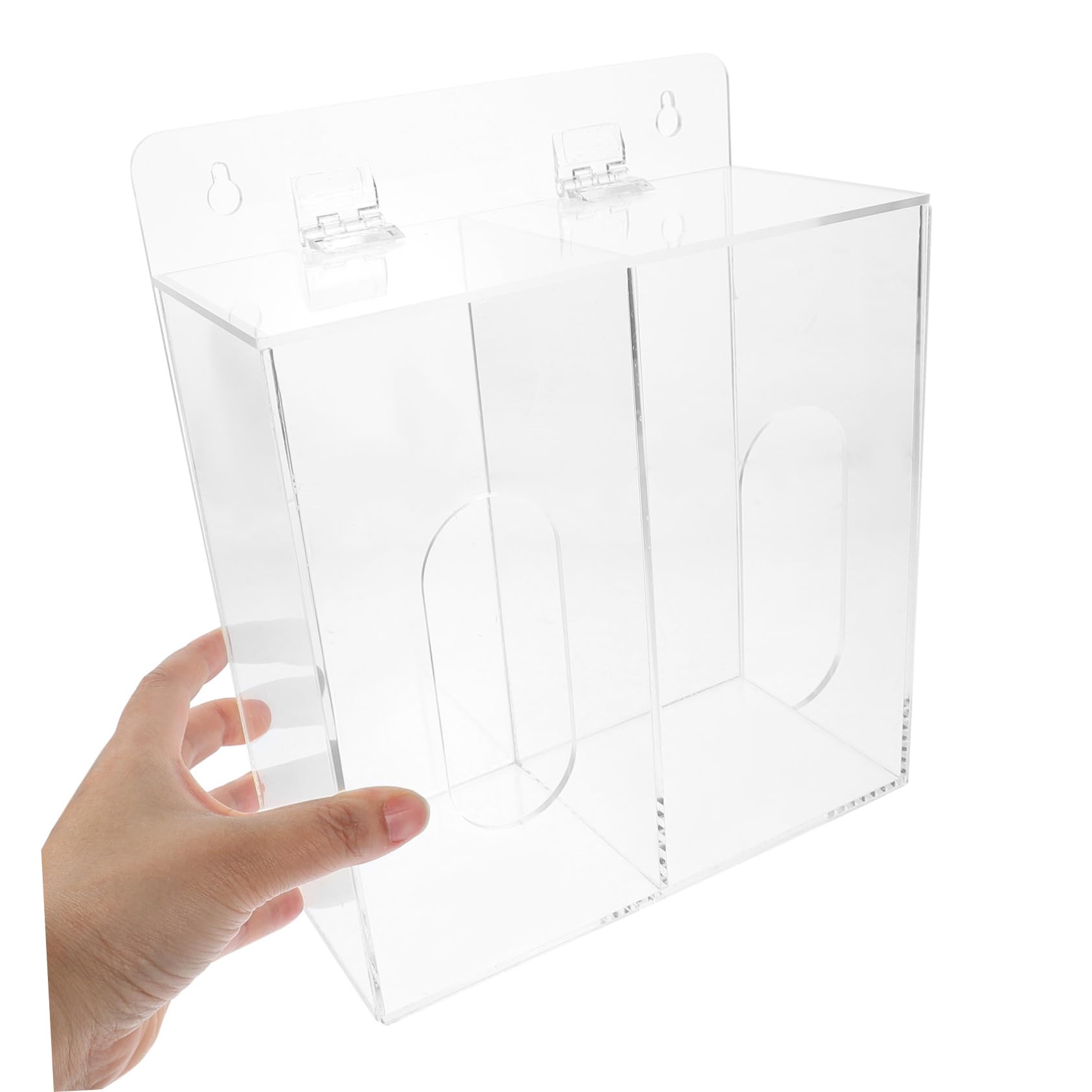 Anneome Porta Guanti in Acrilico Supporto Da Parete Per Riporre i Guanti Dispenser Per Mascherine Organizer Da Parete Con Scomparto